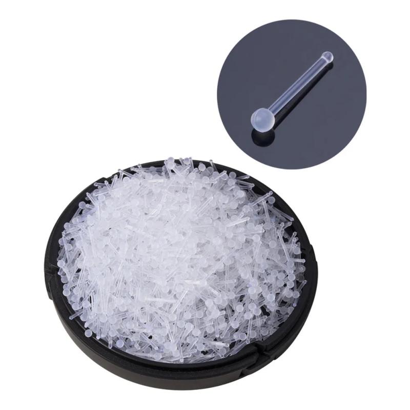 Acrylic Nostril Piercing Pin Body Jewelry 20G Clear Bioflex Nose Bone Ring