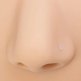 Acrylic Nostril Piercing Pin Body Jewelry 20G Clear Bioflex Nose Bone Ring
