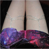Bling Garter Thigh Chain Belt with Crystals Body Chain Jewelry