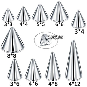 100pcs Stainless Steel Screw Spike Ball Piercing Accessories