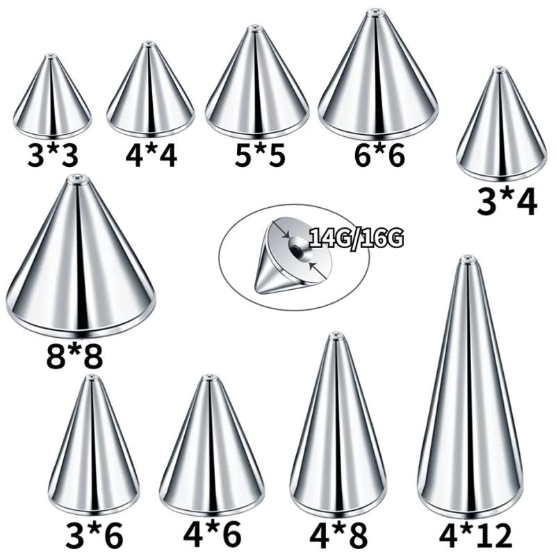 100pcs Stainless Steel Screw Spike Ball Piercing Accessories
