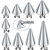 100pcs Stainless Steel Screw Spike Ball Piercing Accessories