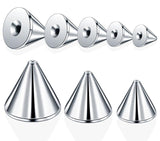 100pcs Stainless Steel Screw Spike Ball Piercing Accessories