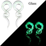2pcs Glow in Dark Ear Tunnel Plugs Piercing Kit