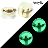 2pcs Glow in Dark Ear Tunnel Plugs Piercing Kit