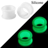 2pcs Glow in Dark Ear Tunnel Plugs Piercing Kit
