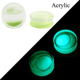 2pcs Glow in Dark Ear Tunnel Plugs Piercing Kit