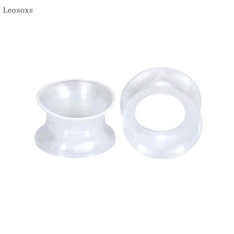 Leosoxs 2pcs Multi-color Silicone Ear Amplifying Piercing Jewelry