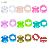 Leosoxs 2pcs Multi-color Silicone Ear Amplifying Piercing Jewelry