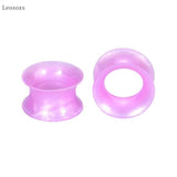 Leosoxs 2pcs Multi-color Silicone Ear Amplifying Piercing Jewelry