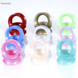 Leosoxs 2pcs Multi-color Silicone Ear Amplifying Piercing Jewelry