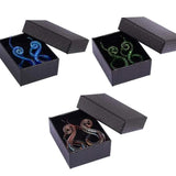 2pcs Green Glow Dark Glass Ear Spirals Tapers 4G-14mm