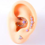 Opal 38 Earrings Septum Nose Lip Labret Studs Ear Tragus Cartilage Lobe Jewelry