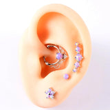 Opal 38 Earrings Septum Nose Lip Labret Studs Ear Tragus Cartilage Lobe Jewelry