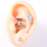 Opal 38 Earrings Septum Nose Lip Labret Studs Ear Tragus Cartilage Lobe Jewelry