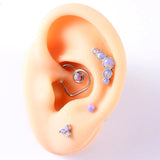 Opal 38 Earrings Septum Nose Lip Labret Studs Ear Tragus Cartilage Lobe Jewelry