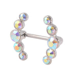 2PCS Nipple Piercing Heart Ear Barbell Shield Flower Rings 14G