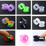 Silicone Ear Tunnel Flesh Flexible Hider Plugs Piercing Mixed Colors