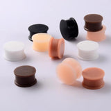 1 Pair 3-50mm Silicone Flared Ear Plugs Flesh Tunnel Ear Gauge