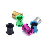 2pcs Stainless Steel Screw Ear Flesh Tunnel Plugs Double Flared Ear Expan