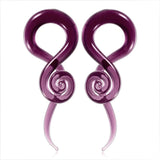 2pcs Glow in the Dark Ear Plugs Tunnels Spiral Taper Earring Gauges