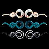 2pcs Glow in the Dark Ear Plugs Tunnels Spiral Taper Earring Gauges