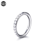 Titanium CZ Opal Hinged Segment Ring Nose Septum Ring 16G