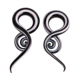 2Pcs Glass Ear Plug and Tunnels Spiral Taper Gauge Stretcher Body Jewelry