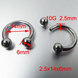 Stainless Steel BCR Circular Barbells Horseshoe Nose Ring CBR Flesh Tunnel