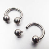 Stainless Steel BCR Circular Barbells Horseshoe Nose Ring CBR Flesh Tunnel