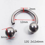 Stainless Steel BCR Circular Barbells Horseshoe Nose Ring CBR Flesh Tunnel