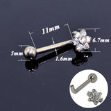 G23 Titanium Christina Vertical Hood Piercing Opal Flower Clitoris Ring