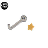 G23 Titanium Christina Vertical Hood Piercing Opal Flower Clitoris Ring