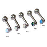 G23 Titanium Christina Vertical Hood Piercing Opal Flower Clitoris Ring