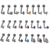 G23 Titanium Christina Vertical Hood Piercing Opal Flower Clitoris Ring