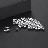 100Pcs Steel Replacement Ball Nose Septum Ring Captive Bead Ring BCR