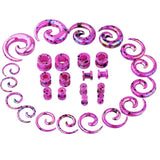 2pcs Acrylic Spiral Ear Gauges Stretching Kit Plugs Tunnel Piercing (1.6-12mm)