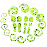 2pcs Acrylic Spiral Ear Gauges Stretching Kit Plugs Tunnel Piercing (1.6-12mm)