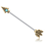 38mm Industrial Piercing Ear Cartilage Stud Earring Barbell Straight