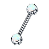 G23 Titanium Nipple Bar Opal Gem Tongue Barbell 14G Nipple Shield Rings