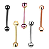 G23 Titanium Nipple Bar Opal Gem Tongue Barbell 14G Nipple Shield Rings