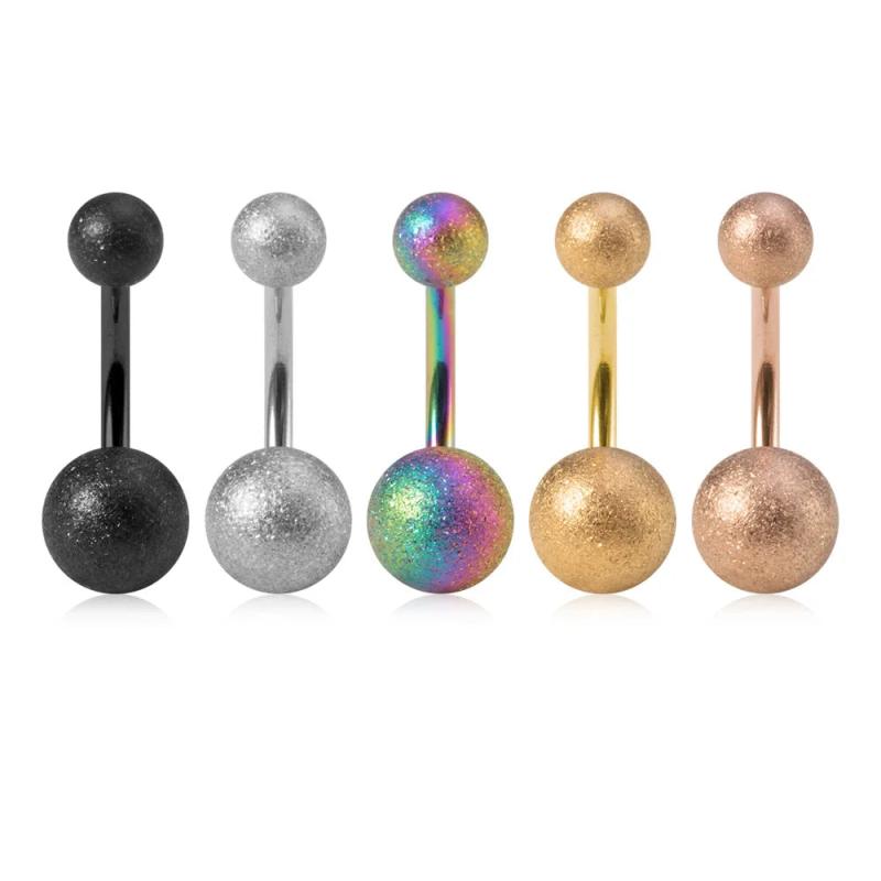 5Pcs 14G Colorful Acrylic Belly Button Rings