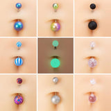 5Pcs 14G Colorful Acrylic Belly Button Rings