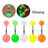5Pcs 14G Colorful Acrylic Belly Button Rings