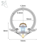 Punk Bat Shape Stainless Steel Hoop Nose Ring Silver Devil Nose Clicker