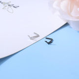 Punk Bat Shape Stainless Steel Hoop Nose Ring Silver Devil Nose Clicker