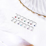 10-14Pcs 20G Crystal Nose Stud Piercing Jewelry Stainless Steel Nose Stud