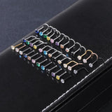10-14Pcs 20G Crystal Nose Stud Piercing Jewelry Stainless Steel Nose Stud