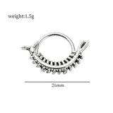 Insect Nose Ring Silver Gothic Stainless Steel Punk for Women Men