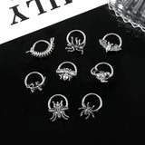 Insect Nose Ring Silver Gothic Stainless Steel Punk for Women Men
